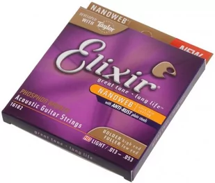 Elixir Acoustic Phosphor Bronze struny do gitary akustycznej (powłoka nano, 6 strun, HD lekkie) 16182 - Struny gitarowe  - miniaturka - grafika 1