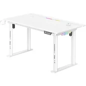 Biurka gamingowe - Biurko gamingowe COBRA Electra S CRF1422ELWHRGB Biały - miniaturka - grafika 1