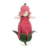 Lalki dla dziewczynek - Jellycat LALKA Dziewczynka Kwiat Róża - Petalkin Doll Rose PETD6R - miniaturka - grafika 1