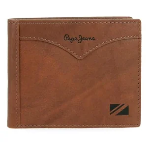 Pepe Jeans Kurtka Portfel z uchwytem na karty Brązowy 11x8,5x1 cm Skóra by Joumma Bags, Brązowy brązowy, Talla única, Portfel na karty - Portfele - miniaturka - grafika 1