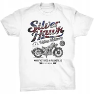 Koszulki męskie - Silver Hawk Koszulka Dla Motocyklisty Motor Retro - miniaturka - grafika 1
