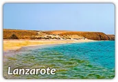 Magnesy - LANZAROTE - Plaża - Wyspa Kanaryjska - Hiszpania - Magnes na lodówkę - miniaturka - grafika 1