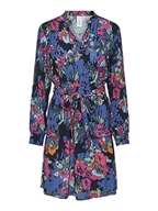 Koszulki i topy damskie - YAS Damska sukienka Yasfima Ls Dress S. Noos, Garden Topiary/Aop: Blury Print, XXL - miniaturka - grafika 1