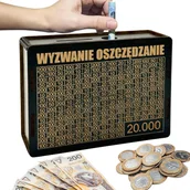 Skarbonki - Skarbonka Wykreślana Prezent Cel 20000 Personalizacja Wyzwanie Oszczędzanie - miniaturka - grafika 1