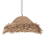 Lampy sufitowe - Ekologiczna lampa wisząca ALLENDE LE44490 trawa morska beżowy - miniaturka - grafika 1