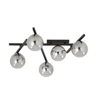 Emibig Lighting czarny krótki żyrandol szklane kule SMART 5 BLACK/GRAFIT 1104/5 nowoczesna lampa sufitowa do salonu 1104/5 - Lampy sufitowe - miniaturka - grafika 2