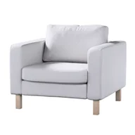 Pokrowce na meble - Dekoria pl pl Pokrowiec na fotel Karlstad krótki szary melanż 89 x 89 x 64 cm Amsterdam 619-704-45 - miniaturka - grafika 1
