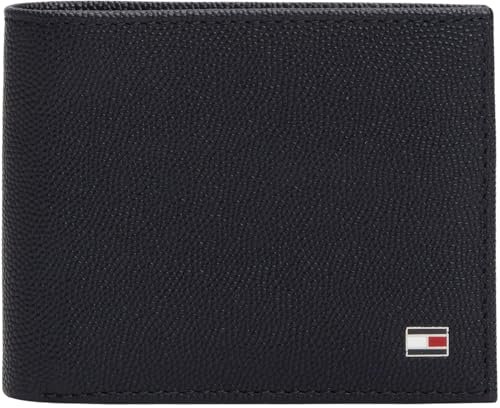 Tommy Hilfiger Męski portfel z flagą TH Mini CC AM0AM13518 składany portfel, niebieski (Space Blue), OS, Niebieski (Space Blue), rozmiar uniwersalny