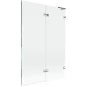 Parawany nawannowe - Mexen Lunar L parawan nawannowy 2-skrzydłowy prawy 120 x 150 cm, transparent, chrom - 897L-120-100-01-00-P - miniaturka - grafika 1