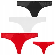 Majtki damskie - MORAJ Majtki Stringi Damskie Bawełniane Na Prezent 3-PAK Rozmiar - L - miniaturka - grafika 1