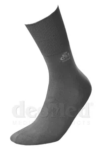 DeoMed Cotton Silver bawełniane bezuciskowe skarpetki zdrowotne, antybakteryjne, antyzapachowe z jonami srebra rozmiar 43-46 CIEMNO SZARE - Bielizna lecznicza - miniaturka - grafika 1