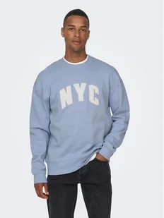 Only & Sons Bluza 22026376 Niebieski Regular Fit - Bluzy męskie - miniaturka - grafika 1