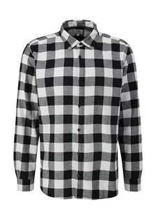 Koszule męskie - s.Oliver Sales GmbH & Co. KG/s.Oliver Męska koszula flanelowa w kratkę, czarny, S - grafika 1