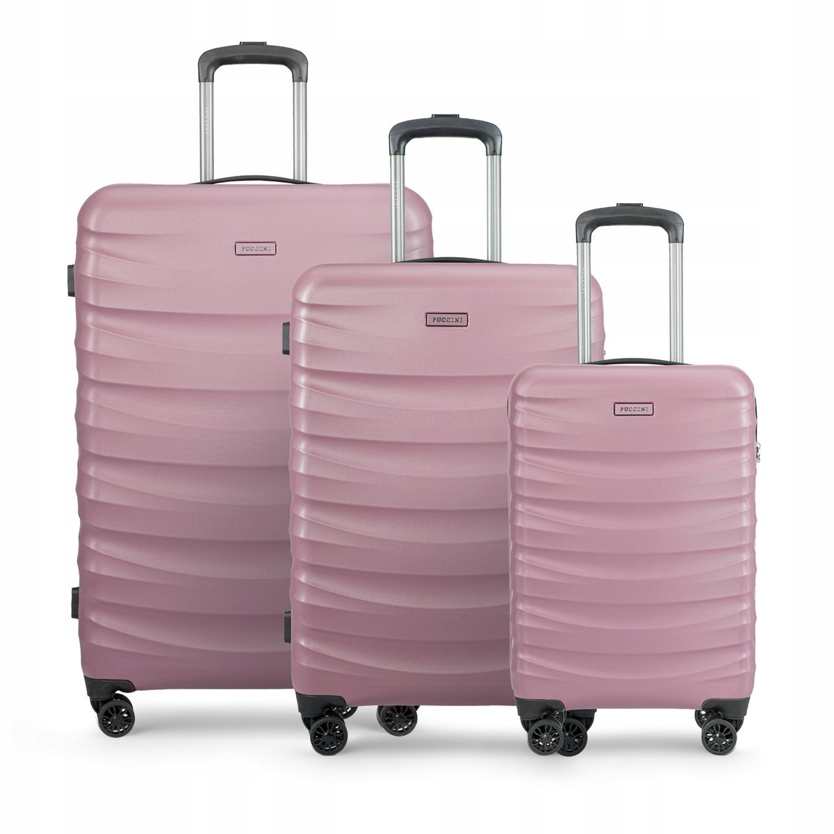 PUCCINI Zestaw WALIZEK Podróżnych PC Poliwęglan Polikarbon 3w1 PC032-3C