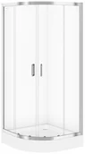 Kabiny prysznicowe - Cersanit Arteco 80x80 półokrągła S601-113 - miniaturka - grafika 1