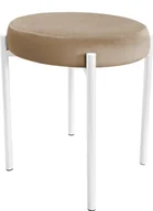 Taborety i hokery - Atos TABORET DIOR STOŁEK LOFT metal podstawa biała MG06 - miniaturka - grafika 1