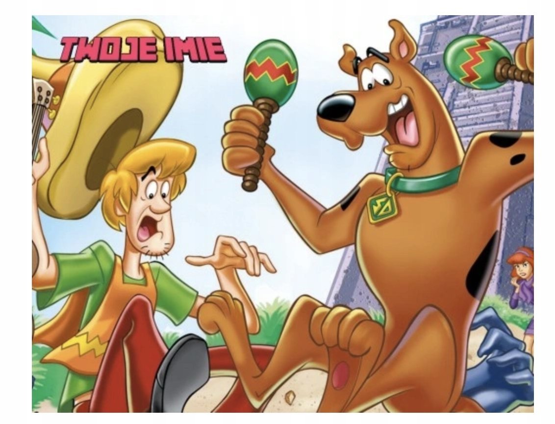 Puzzle SCOOBY DOO KUDŁATY PIES bajka A3 252 el z Nadrukiem + IMIĘ Pudełko 7