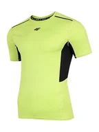 Koszulki sportowe męskie - 4F Koszulka funkcyjna w kolorze zielono-czarnym - miniaturka - grafika 1