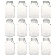 Pojemniki kuchenne - vidaXL vidaXL Szklane słoiki z zamknięciem, 12 szt., 3 L - miniaturka - grafika 1