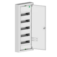 Rozdzielnie elektryczne - Rozdzielnia drzwi metalowe MSF RN 5x12; PE+N Biały IP30 - miniaturka - grafika 1