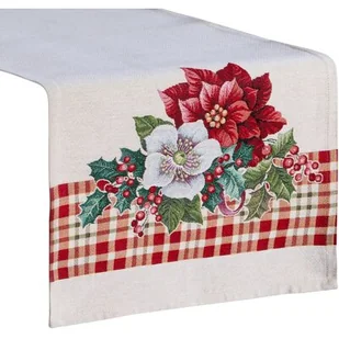 Bieżnik EUROFIRANY Cho 1273 45 x 140 cm Naturalny - Obrusy i serwetki - miniaturka - grafika 1
