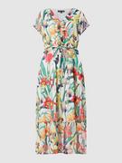 Sukienki - Długa sukienka w kwiatowe wzory - miniaturka - grafika 1