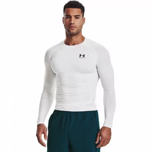 Męski longsleeve treningowy UNDER ARMOUR UA HG Armour Comp LS - biały - Koszulki sportowe męskie - miniaturka - grafika 1