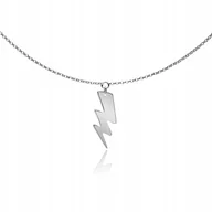 Naszyjniki - Naszyjnik z błyskawicą srebrny rodowany - miniaturka - grafika 1