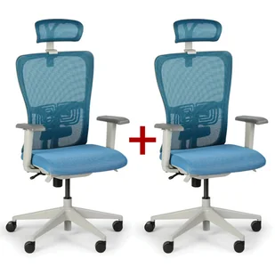 Fotel biurowy, krzesło biurowe B2B Partner Krzesło biurowe GAM, 1+1 GRATIS, niebieskie 459107 - Fotele i krzesła biurowe - miniaturka - grafika 1