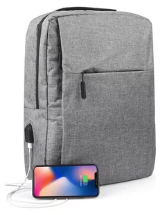 Platyne Plecak w kolorze szarym na laptopa - 34 x 44 x 6 cm - Torby na laptopy - miniaturka - grafika 1