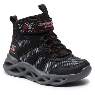 Śniegowce damskie - Skechers Śniegowce Zerrix 400145L/BKRD Black/Red - grafika 1