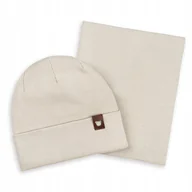 Czapki damskie - KOMPLET DZIECIĘCY ZIMOWY JESIENNY CZAPKA ZIMOWA + KOMIN PRĄŻEK POLAR 48-52 - miniaturka - grafika 1