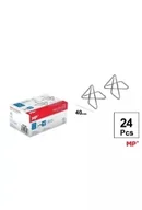 Spinacze i klipsy do papieru - Spinacze do papieru krzyżowe 40mm Motyl 24szt - miniaturka - grafika 1