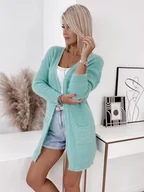 Swetry damskie - KARDIGAN COZY MIĘTOWY UNI - Ubra - miniaturka - grafika 1