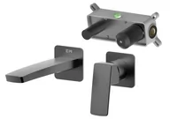 Baterie umywalkowe - Bateria Umywalkowa Podtynkowa Teo Z Boxem Gun Metal 02012BN Emporia - miniaturka - grafika 1