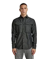 Koszule męskie - G-STAR RAW Męska koszula Cargo Regular, Czarny (Dk Black D22971-d384-6484), XXL - miniaturka - grafika 1