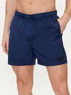 Kąpielówki męskie - Calvin Klein Swimwear Szorty kąpielowe KM0KM00939 Granatowy Regular Fit - miniaturka - grafika 1