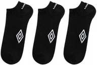 Skarpetki męskie - UMBRO SKARPETY STOPKI 3 PARY Roz: 35-38 czarne - miniaturka - grafika 1