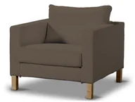 Pokrowce na meble - Dekoria pl pl Pokrowiec na fotel Karlstad krótki brązowy 89 x 89 x 64 cm Etna 619-705-08 - miniaturka - grafika 1