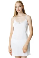 Bielizna nocna - Krótka halka damska Atelia na ramiączkach : Kolor - Biały, Rozmiar - 58 - miniaturka - grafika 1