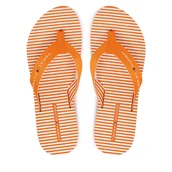 Klapki i japonki damskie - Japonki Tommy Hilfiger Th Ithaca Stripe Summer Sandal FW0FW09192 Pomarańczowy - miniaturka - grafika 1