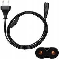 Kable komputerowe i do monitorów - Kabel Zasilający 230 V Ósemka SN-14 2PIN Włącznik - miniaturka - grafika 1
