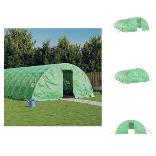 vidaXL Szklarnia z ramą stalową zielona 40 m² 8x5x2,3 m - Szklarnie - Szklarnie ogrodowe vidaXL Szklarnia z ramą stalową zielona 40 m² 8x5x2,3 m - Szklarnie - Szklarnie ogrodowe - miniaturka - grafika 1