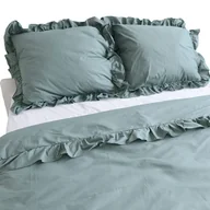 Pościel - Poszewka Pościel Na Poduszkę Z Falbanką Boho Zieleń 70X80 Cm - miniaturka - grafika 1