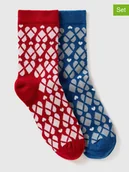 Skarpetki dla dzieci - Benetton Skarpety (2 pary) ze wzorem - miniaturka - grafika 1