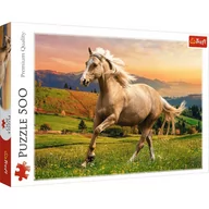 Puzzle - Trefl Puzzle 500 elementów Konie galop w popołudniowym słońcu - miniaturka - grafika 1