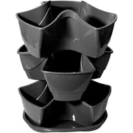 Donice - Prosperplast Doniczka potrójna do ziół Coubi Herbal antracyt CEN-72499 - miniaturka - grafika 1