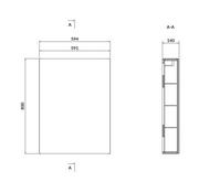 Szafki łazienkowe - Cersanit LARGA 60 szafka wisząca biała S932-004 S932-004 - miniaturka - grafika 1