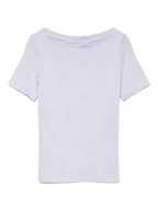 Koszulki i topy damskie - Vero Moda Koszulka w kolorze fioletowym - miniaturka - grafika 1