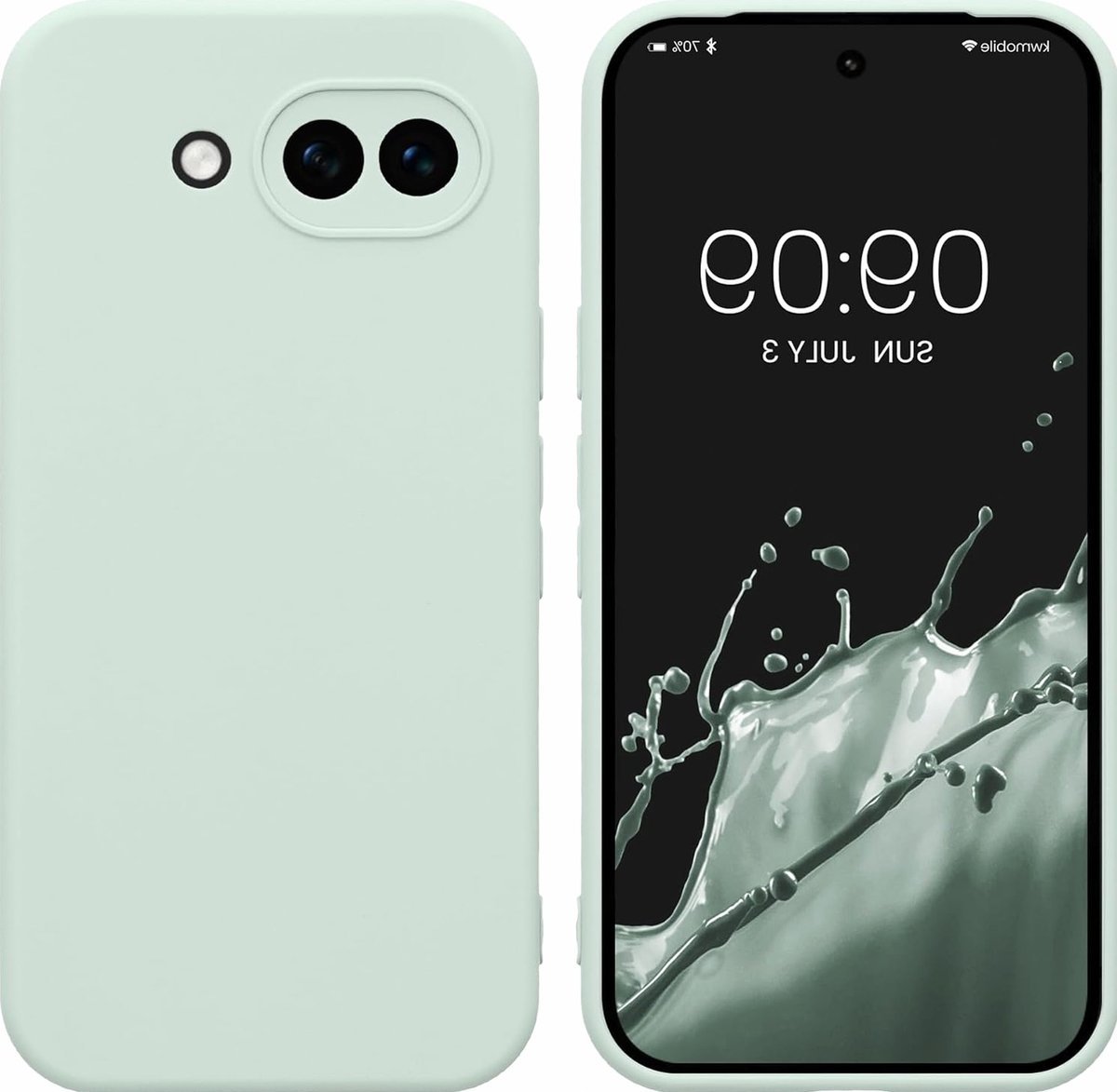 Etui silikonowe do telefonu miętowe giętkie wytrzymałe miękkie proste